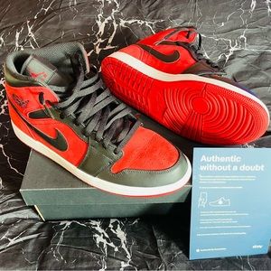 Jordan 1 Mid Gym Red Black